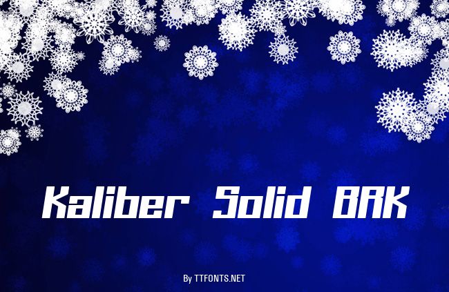 Kaliber Solid BRK example
